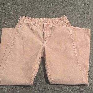 American Eagle Outfitters Women's Light Pink Straight Leg Jeans